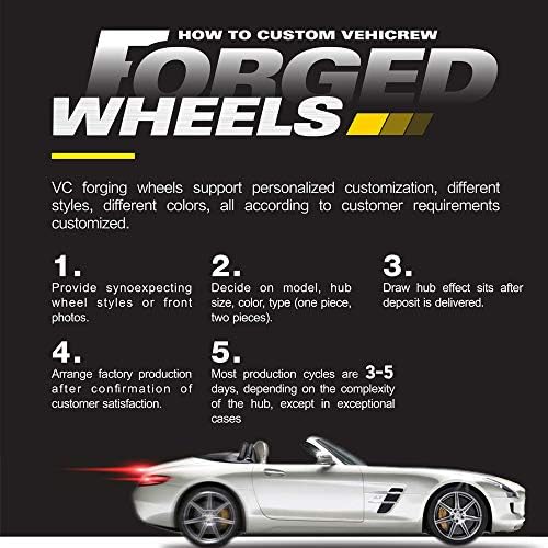 VEHICREW - Автомобилни джанти с диаметър 16-20 инча, Цельнокованые дискове - за спортни, състезателни коли - Подходящи за Challenger,