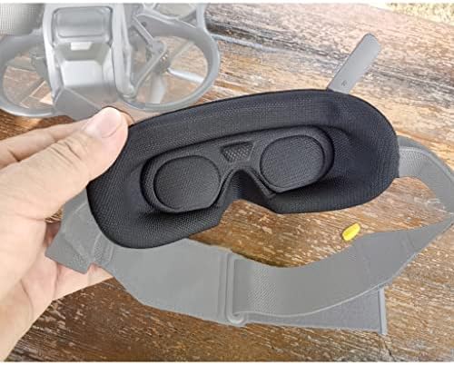 Защитна капачка за обектива MINGCHUAN, предна капачка, Съвместима с очила DJI, 2 Полистирен гъба, тампон за очите, Удобна маска за лице (черен