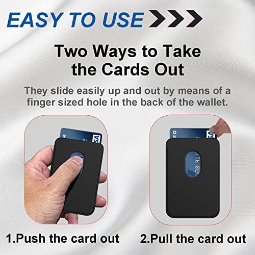 [2] Чантата с магнитен държач за карти за iPhone 14/13/12 серия с Magsafe, Кожен портфейл за iPhone 14 Pro / Pro Max / Plus / 14, чантата