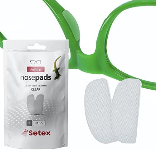 Setex Gecko Grip-Тънки 0,6 мм мини носа облицовка за точки (5 прозрачни двойки), производство на САЩ, иновативни микроструктурированные