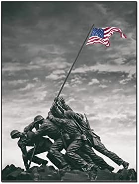 ToMart Плакат от Втората световна война, Поднимающий флаг на Иводзиме, Художествена картина върху платно, Стенен Декор, Принт