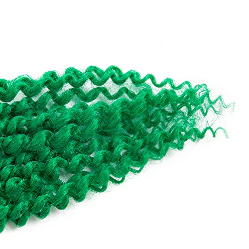 MNMNM Зелени Синтетични косми Passion Twist, свързани с кука, 5 опаковки (по 120 грама в опаковка), Предварително навита
