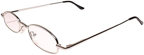 Тесни Мини-Тънки Мъжки Женски Правоъгълни Сребърни Очила за четене 3.50 Reader