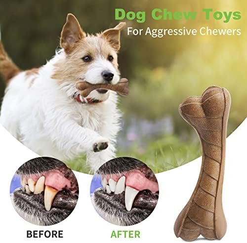 Zeaxuie детски играчки за Дъвчене за агресивни кучета от естествено дърво, не Подлежащи на Унищожаване, Играчки за кучета С вкус на Говеждо