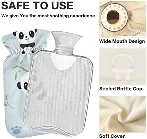Бутилка за гореща вода с капак Сладко Panda Bamboo Чанта за Топла Вода за Облекчаване на Болката, Горещ Студен Компрес Топло за