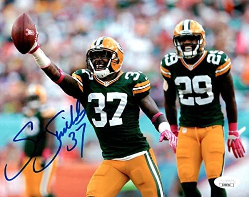 Сам Шийлдс Подписа Снимка с Размер 8X10 с Автограф на Грийн Бей Пакърс JSA AB54766 - Снимки NFL с автограф