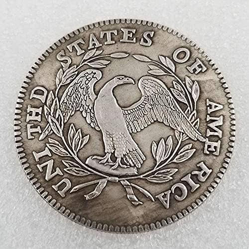Старинни Занаяти Американски 1795 Месинг Сребърно Покритие Старата Сребърна Доларова Монета 0012