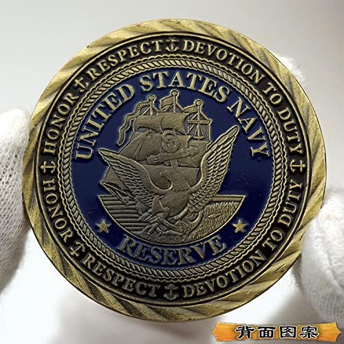 Стоящи На Котва Възпоменателна Монета от ВМС на САЩ, покрит с бронзови покритие, Медал на Военни Обаждане, Монети-Задължения, се Събират