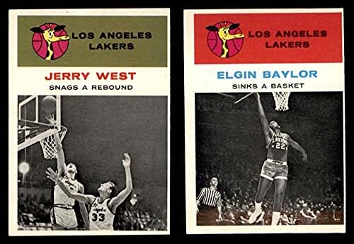 1961-62 Сет екип Fleur Лос Анджелис Лейкърс без Джери Уэста Лос Анджелис Лейкърс (сет) на БИВШИЯ Лейкърс
