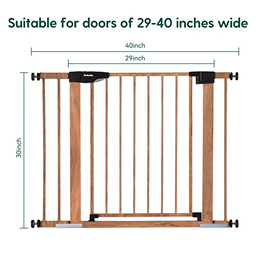 Детски врата BABELIO 29-46 см, монтируемые под налягане, метални с модел под едно дърво, лесно се инсталират, не изискват пробиване, инструменти, защитни стени и удлинител