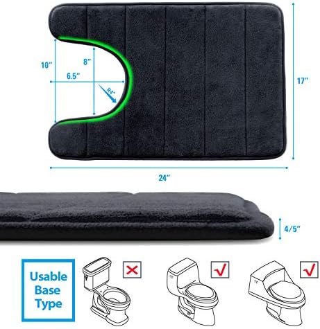 Подложка за тоалетна BETUS U-образна форма, с ефект на паметта - Нескользящая основа, поглъща водата, изчезва в колата, Супер уютен - Луксозна