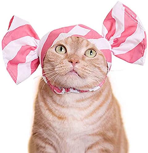Шапка за котки Kitan Club - Сляпо кутия за шапки за домашни любимци включва 1 от 6 най-сладкото стилове - Мека, удобна - Автентичен