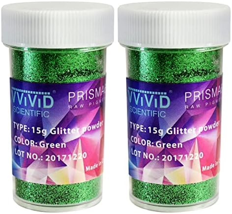 VViViD Prisma65 Блестяща Зелена Метална Пигментная Захар 15 г x 2 опаковки