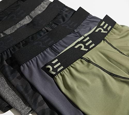 Real Essentials 5 Опаковки: Компресия къси панталони за младежи за момчета - Спортни Боксови гащи От еластан (4-20)