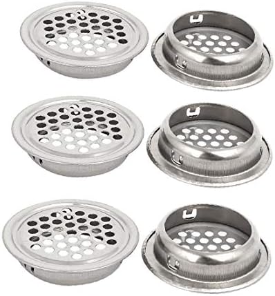 Шкаф за обувки X-DREE от неръждаема стомана с кръгло мрежесто дупка, Вентилационна решетка, капак 6 бр. (de la Cubierta lumbrera de ventilación