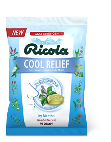 Капки за потискане на кашлица Ricola Cool Relief, 19 части (1 опаковка)