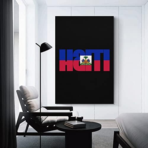Знаме на Хаити Печатна Картина на Стенно Изкуство, Съвременно Произведение, Вертикална Подвесная Картина за Декорация на Дома в Спалнята