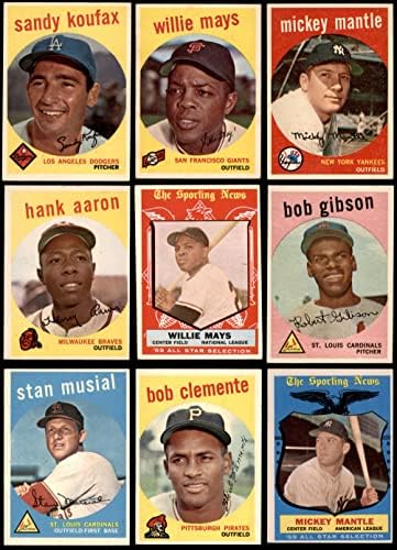 Бейзболен комплект Topps 1959 г. съобщение (Baseball Set) EX