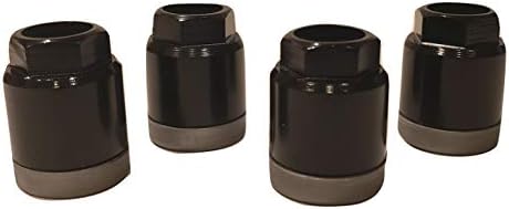 Набор от Muzzys от 4 универсални черни и цветни гайки за закрепване състав въздушен клапан датчик ГУМИТЕ Заменя Schrader 20002 20003
