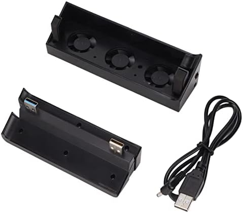 за PS4 Тънък Охлаждащ вентилатор и USB хъб Комплект Конзола за Игри Автоматичен Температурен Охлаждащ Вентилатор USB-адаптер