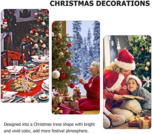 HANABASS за Камина, Маса, Малък Зелен Пейзаж, Празничен Декор за Парти, Коледен Работен Плот с Керамична Фигура от Борови