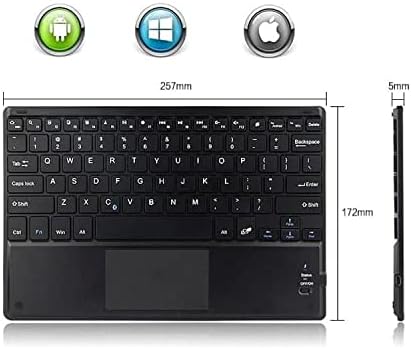Клавиатурата на BoxWave, съвместима с Yezz Art 2 Pro (Клавиатура от BoxWave) - Bluetooth клавиатура SlimKeys с трекпадом, Преносима