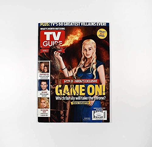 Емилия Кларк Игра на престола на Дейенерис Телегид Списание С Автограф Истински JSA COA