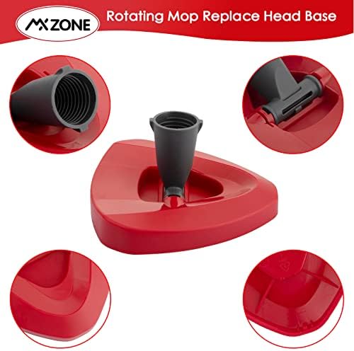 MXZONE Spin Mop Замяна основа за пресовано EasyWring Rinse Clean Система за почистване на меки материали с 2 Резервоари Кофа за парцал,