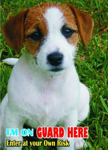 Внимание - Пазете се / Забавна Табела Куче Руска Играчка куче за вашия дом SF2015 Размер A5