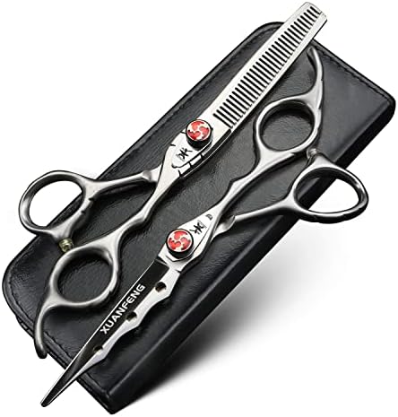 Еластични Спирални Тъпи ножици за коса 6 инча от стомана JP9cr18, Професионални ножици за подстригване на коса и филировочные