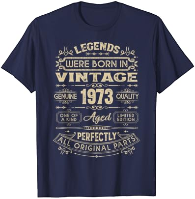 ретро Подарък За 50-ия Рожден Ден На Легендата От 1973 Година на Раждане, 50-Годишната Тениска