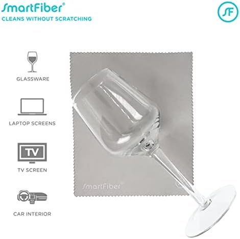 Кърпа за почистване на очила от микрофибър Smartfiber, 6 Опаковки, Препарат За Почистване на Лещи на очила Премиум-клас, Кърпички