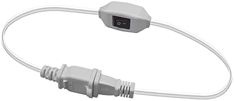 удължителен кабел за захранване бял на цвят с дължина 1 метър с ключа включване-изключване, удължителен кабел, ac САЩ с 2 контакти
