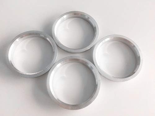 NB-AERO 4 бр. Сребристи алуминиеви пръстени от 69,85 мм (колелце) до 67,1 мм (Ступица) | Централно пръстен Hubcentric от 67,1 мм до 69,85
