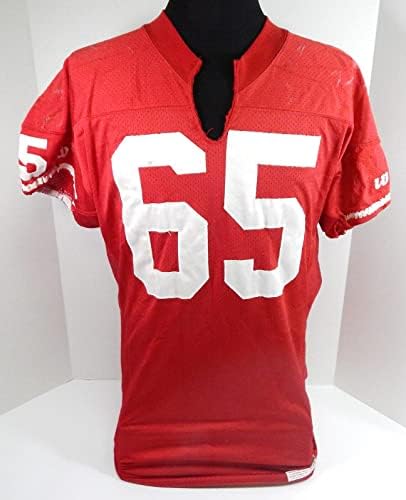 В края на 1980-те - Началото на 1990-те години San Francisco 49ers 65 Използва Червената Фланелка 52 757 - Използваните тениски За