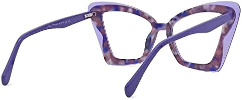 Zeelool Ацетатная Стилни Рамки за очила Котешко око с безрецептурными Прозрачни лещи за Жени Pamella ZJGA227776