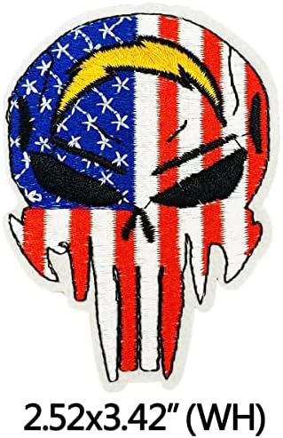 LIDEV 2 бр. Елемент Национален Флаг с Череп с Логото на Отбора Бродерия Ленти с Мотив Направи си сам с Глад Или Шият Ивици