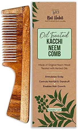 Гребен Desko Kacchi Neem, Дървена четка за коса | За растежа на косата, косопад, в Борбата с перхотью | За изправяне на коса,