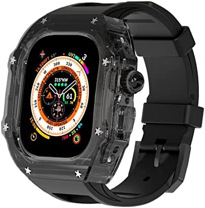 ILAZI за Apple Watch band 8 Ултра 49 мм и каишка за часовник прозрачен калъф