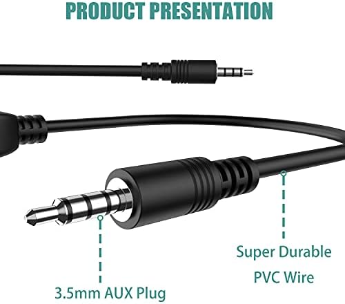 Аудиоадаптер Eanetf USB-Aux, 3.5mm штекерно-USB-гнездовой адаптер за възпроизвеждане на музика с U-диск в колата, се използва