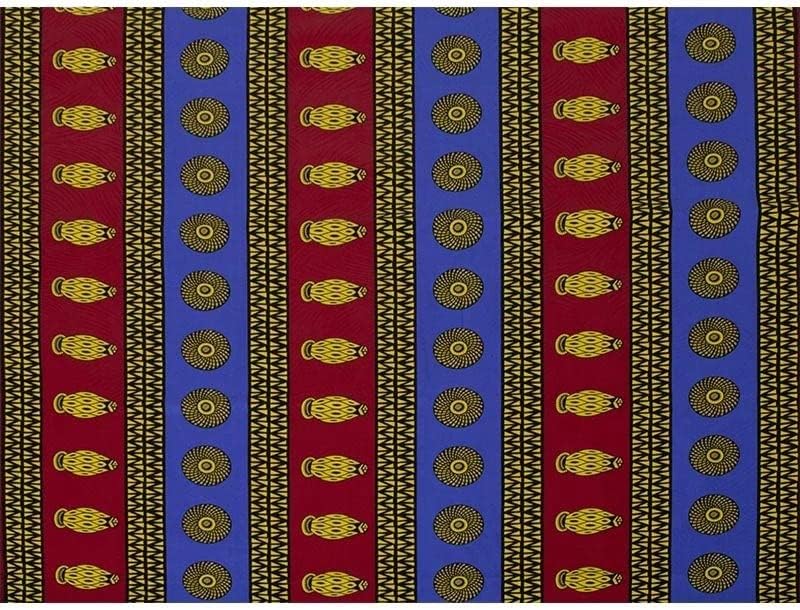 HLDETH Анкара Африканска Восъчен Памучен Плат Африканска плат за есента дрехи Африканска плат (Цветове: както е показано, размер: 6 ярда)