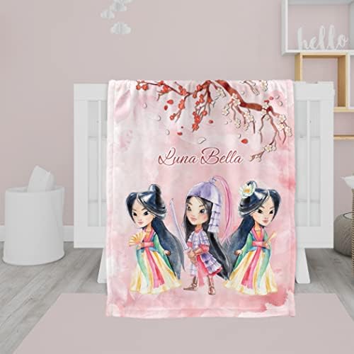 Персонални Бебешки Одеала Angeline Kids, Произведени в САЩ, Розов Детско Одеало с име, Подарък за поръчка за момичета и Момчета За Рожден Ден, Коледа 60x80 Шерпа