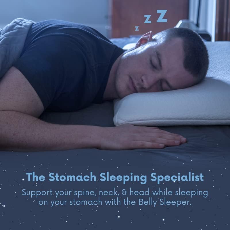 Възглавница за сън Belly Sleep за сън на корема и гърба - Тънки, Плоски и ергономична Възглавница за сън - Охлаждаща Гел възглавница