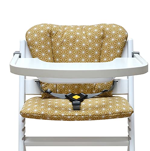 Набор от въздушни възглавници за 1-во столче за хранене за хранене Blausberg Baby - Timba Happy Star Горчично-жълт цвят