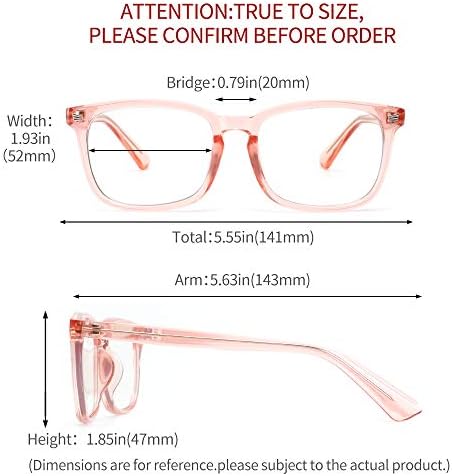 Cyxus Ацетатная Квадратни Рамки За Очила На Жените И Мъжете Прозрачни Лещи Синя Светлина Блокер Очила Компютърни Очила