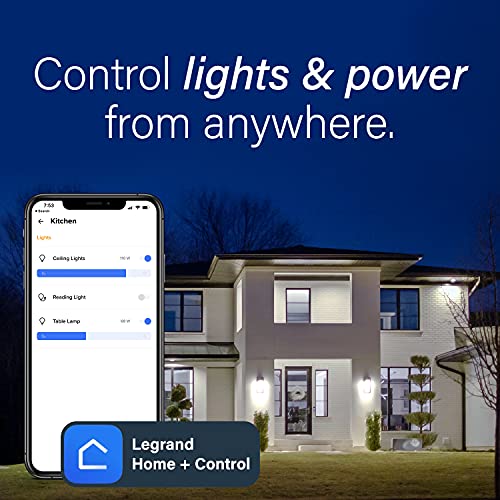 Безжичен интелигентен превключвател Legrand Radiant® с Netatmo, съвместим с Alexa, Google Assistant и Apple HomeKit, никел, WNRL 23NI