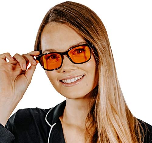 Оранжево-кехлибар, Очила за четене, блокиране на синята светлина, за подобряване на съня - За мъже и жени - Компютърни очила,