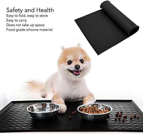 Салфетка за Хранене на домашни любимци Naroote, Защитно Уплътнение за храна за кучета, Лесно Почистване, Безопасен, Устойчив на Приплъзване