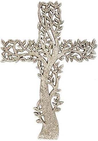 Колекция DeLeon Дървото на Живота Стенен Кръст В Селски стил От камък и Декоративна Скулптура Духовно Изкуство