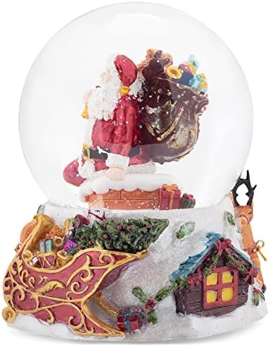 Эланзе Конструира Коледа Снежна Топка с Елени с Диаметър 120 мм и Изобразява Дядо Коледа Идва